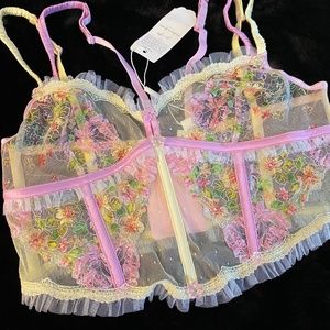 🎉Host Pick!🎉 NWT For Love and Lemons 🍋 Floral Frenzy Bustier